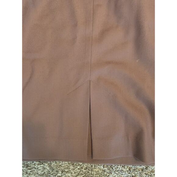 Vintage 60s Brown 100% Wool Pencil Skirt Made In Canada 30” Waist Office Siren - Picture 9 of 10